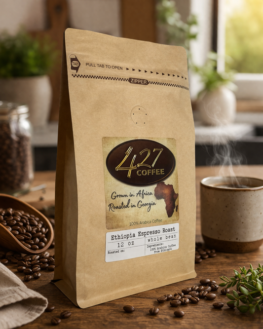 Ethiopia Espresso Roast Whole Bean — Rich, Smooth & Elegantly Floral