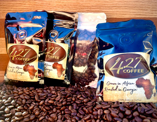 427 Coffee Sample Pack – 4 Whole Bean Coffees (2oz Each) | Medium Roast Variety Set