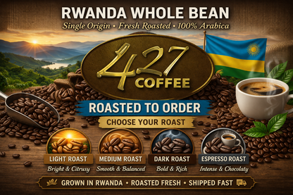 Rwanda Dark Roast Whole Bean — Bold, Smooth & Clean